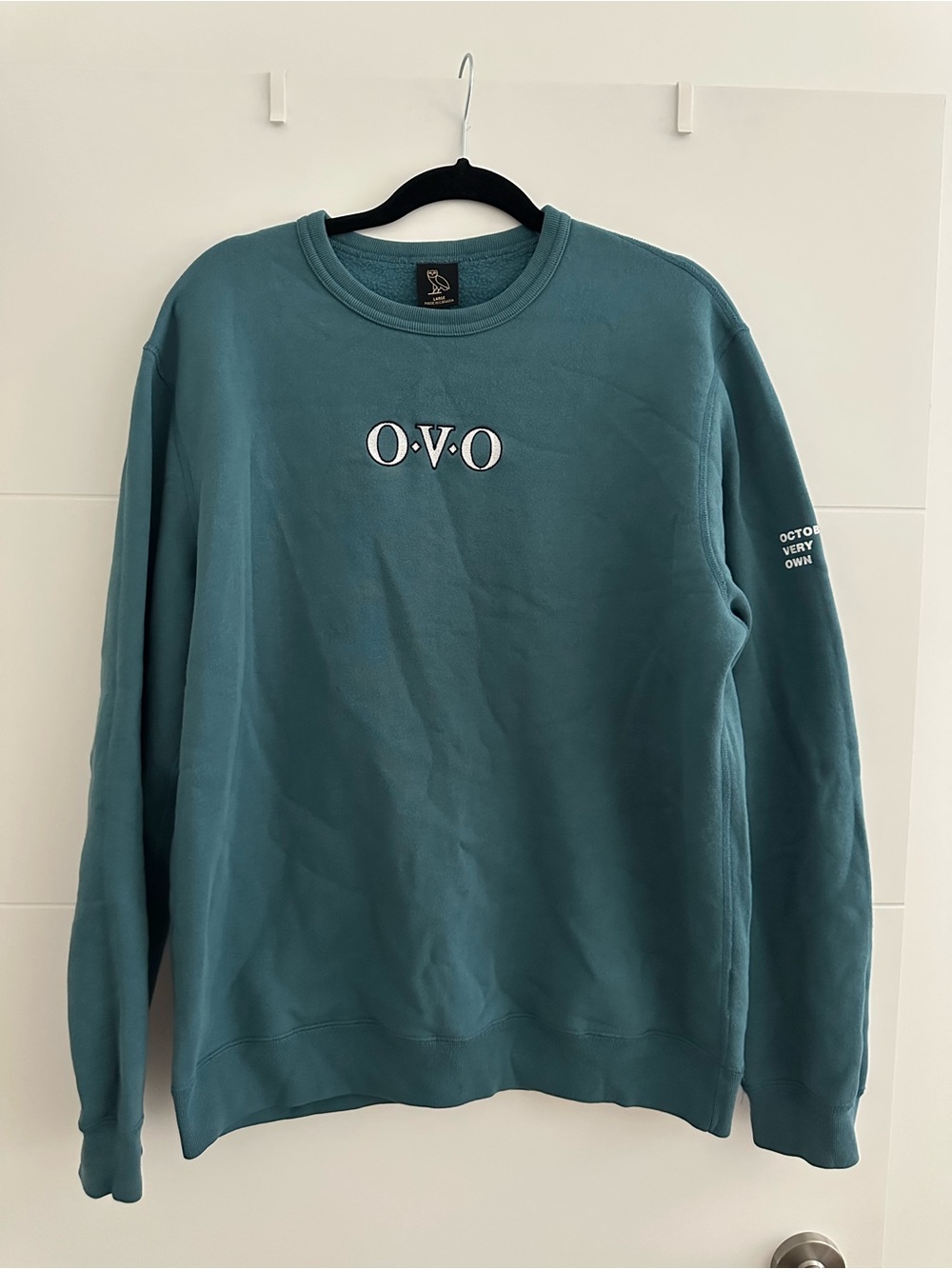 OVO Octobers Very Own Classic Crewneck Sweatshirt in Teal